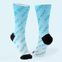 Sky Blue (changeable colour!) Ombre & Text Pattern