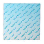 Sky Blue (changeable colour!) Ombre & Text Pattern Tile<br><div class="desc">Modern looking,  customizable sky blue design,  edit as you like!</div>