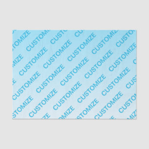 Sky Blue (changeable colour!) Ombre & Text Pattern Tissue Paper
