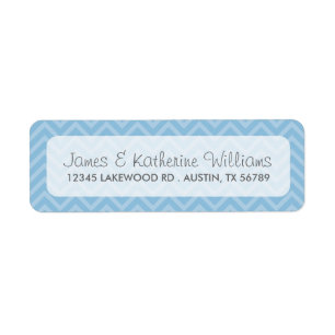 Sky Blue Chevron Stripes Mariage moderne