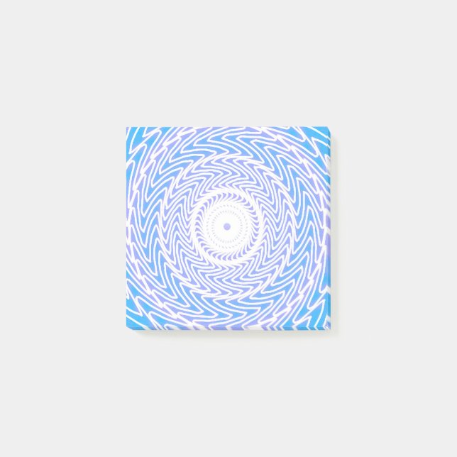 Sky blue circles pattern post-it notes (Front)