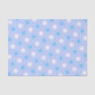 Sky blue circles pattern tissue paper