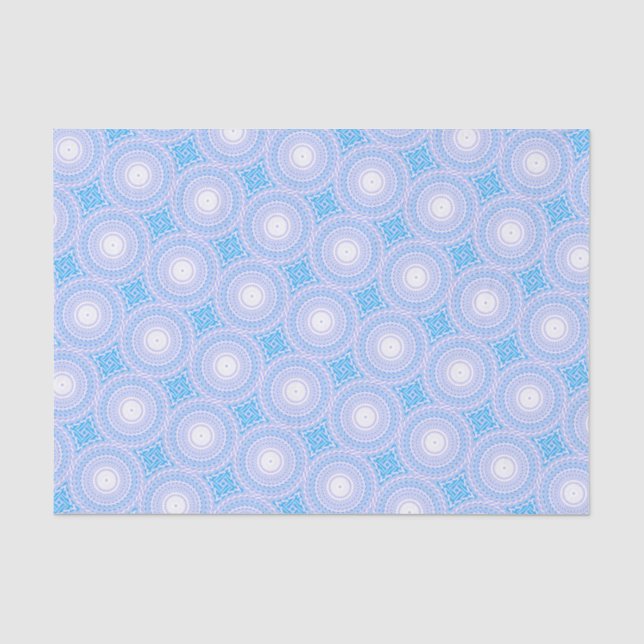 Sky blue circles pattern tissue paper (Front)