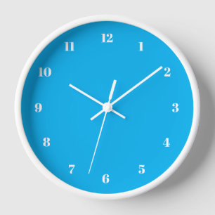 Sky Blue Clock with Custom Colours and Fonts