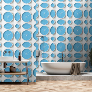 Sky Blue Clocks Collage Wallpaper