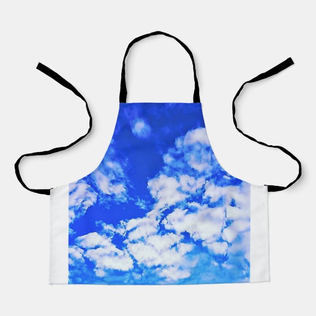 Sky Blue Clouds Apron (Front)