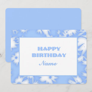 Sky Blue Color Me Daisies Carte Anniversaire