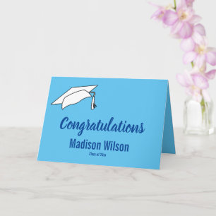 Sky Blue Congratulations for Graduate Card