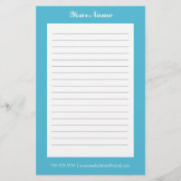 Sky Blue Customizable Lined