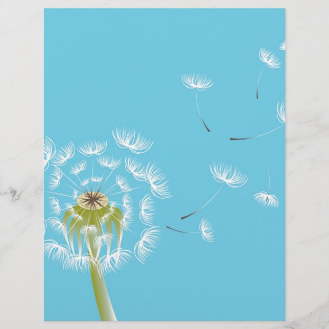 Sky Blue dandelion floral nature (Front)