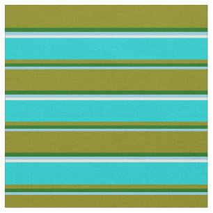 Sky Blue, Dark Green, Green, Dark Turquoise, White Fabric