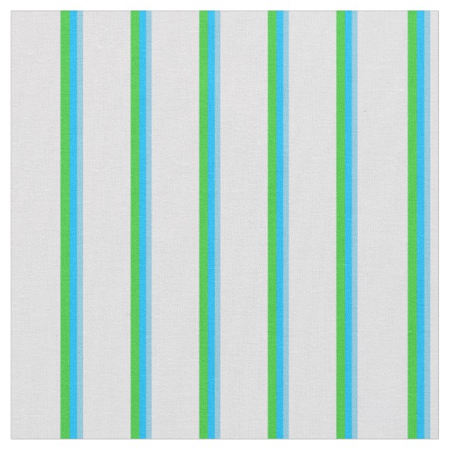 Sky Blue, Deep Sky Blue, Lime Green & Lavender Fabric (Close Up)
