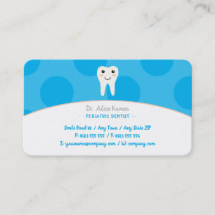 Sky Blue Dentist for kids   Pediatric Dentist Appointment Card