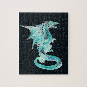 Sky Blue Dragon Jigsaw Puzzle