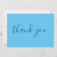 Sky Blue Elegant Modern Plain Handwriting