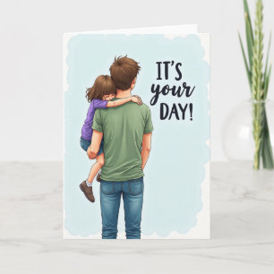 Sky Blue Fathers Day Love Card