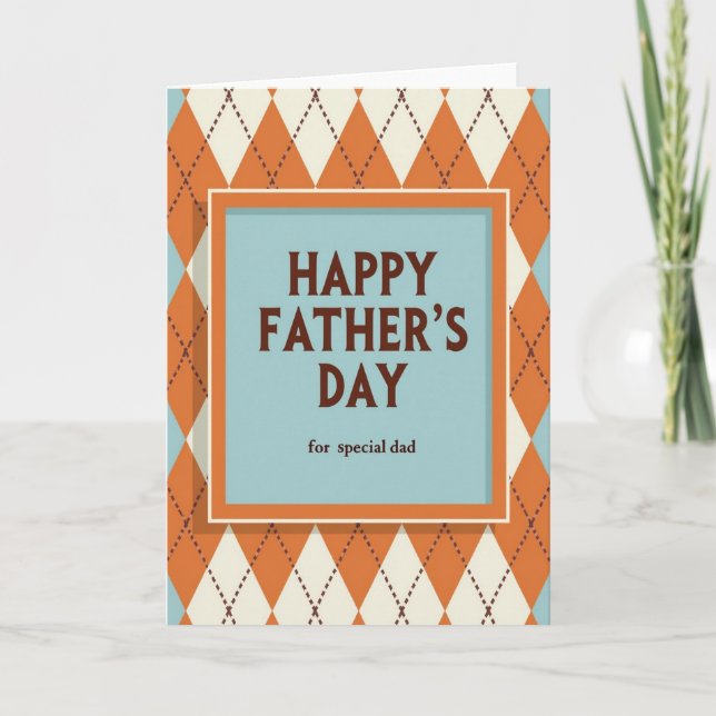 Sky Blue Fathers Day Serif Card (Front)