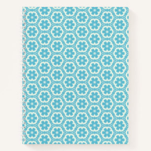 Sky Blue Floral Spiral Notebook