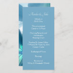 Sky Blue Floral Wedding Programme Card<br><div class="desc">A beautiful wedding ceremony programme with a contemporary floral design in shades of blue.</div>