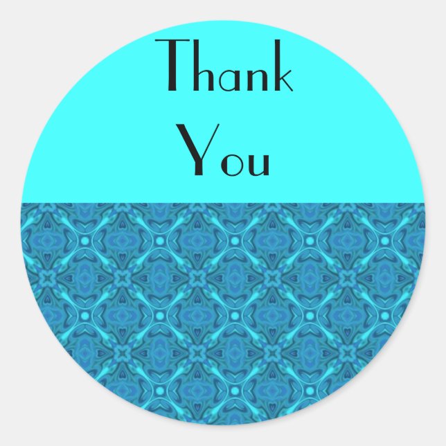 Sky Blue Geometric Pattern Sticker (Front)