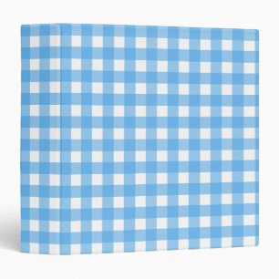 Sky blue gingham binder