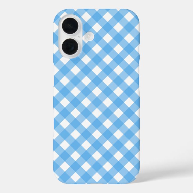Sky blue gingham Case-Mate iPhone case (Back)