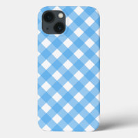 Sky blue gingham Case-Mate iPhone case