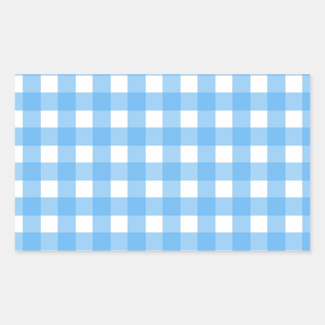 Sky blue gingham sticker (Front)
