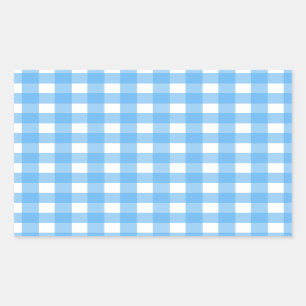Sky blue gingham sticker