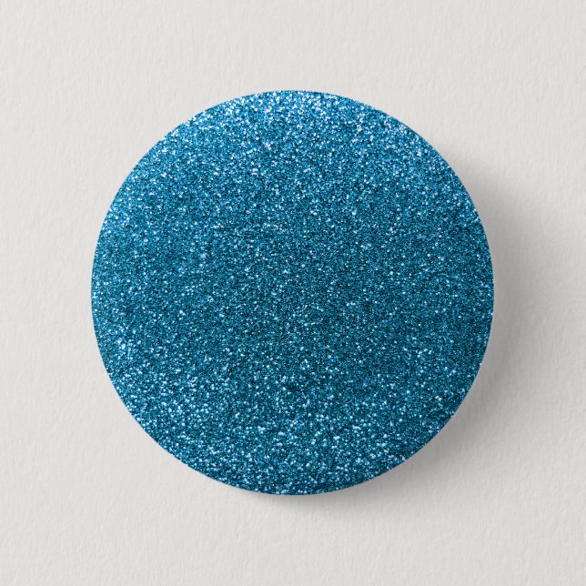 Sky blue glitter 2 inch round button (Front)