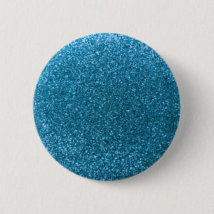 Sky blue glitter 2 inch round button