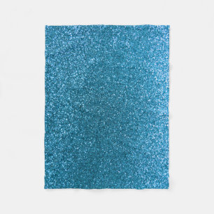 Sky blue glitter fleece blanket