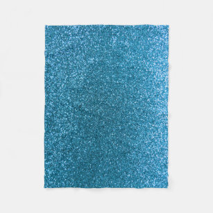 Sky blue glitter fleece blanket