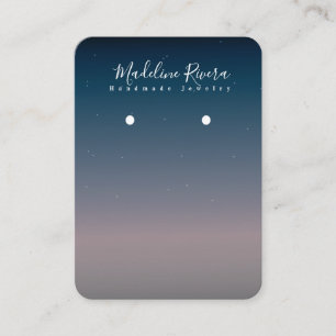 Sky Blue Gradient Handmade Earring Display Card