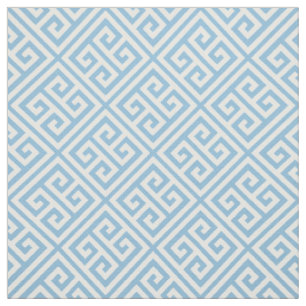 Sky Blue Greek Key Fabric