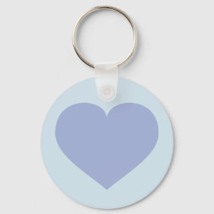 Sky blue heart keychain