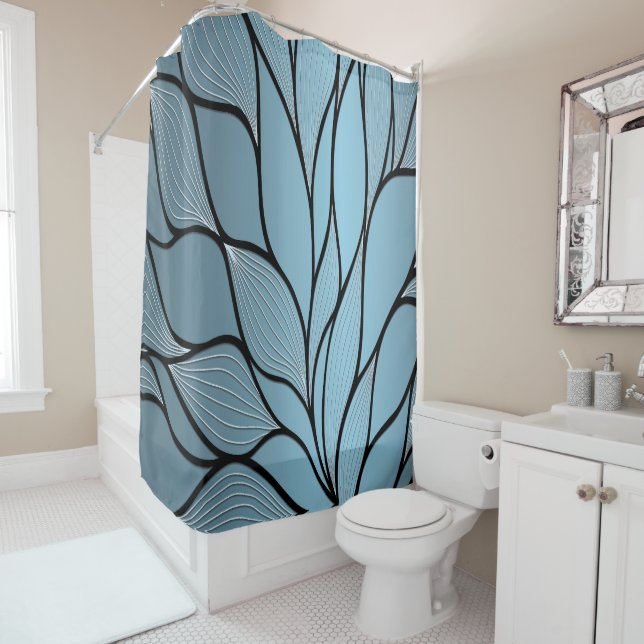Sky Blue Hues Creative Leave Pattern  (In Situ)
