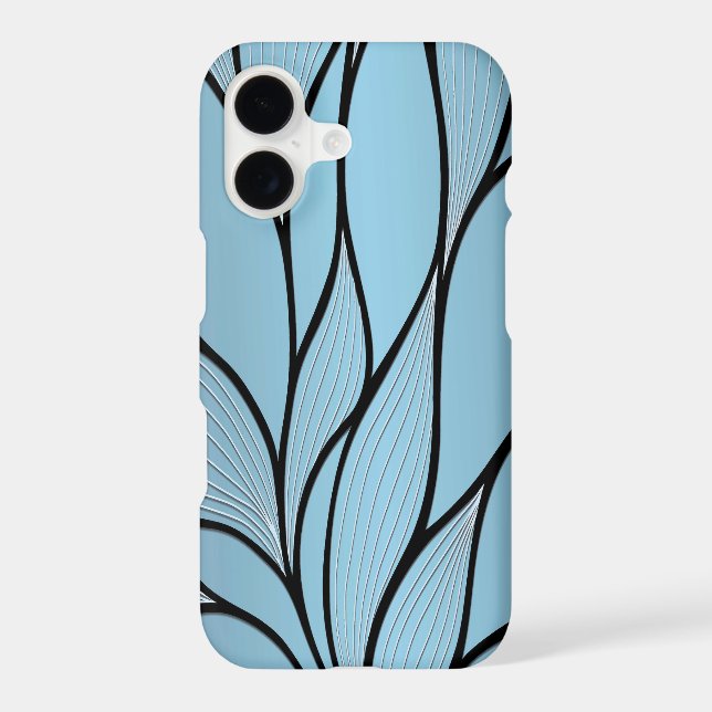 Sky Blue Hues Creative Leave Pattern  (Back)
