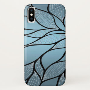 Sky Blue Hues Creative Leave Pattern Case-Mate iPhone Case