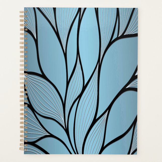 Sky Blue Hues Creative Leave Pattern  Planner (Front)
