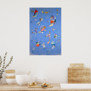 Sky Blue Kandinsky Poster