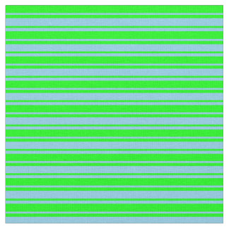 Sky Blue & Lime Pattern of Stripes Fabric