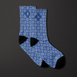 Sky Blue Mandala Monogram Socks<br><div class="desc">Make a statement at your wedding with our Sky Blue Mandala Monogram Socks. The beautiful blue monogramed floral-like design adds a touch of charm and sophistication. Be sure to check out our coordinating necktie for a polished ensemble.</div>