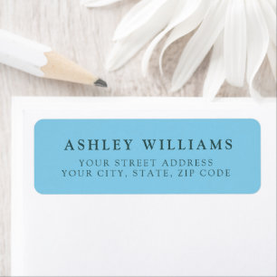 Sky Blue Minimalist Elegant Return Stickers