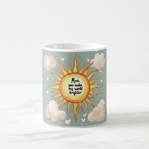 Sky Blue Mom Mug – You Make My World Brighter