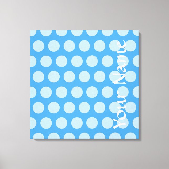 Sky Blue Moroccan Moods Dots Canvas Print (Front)