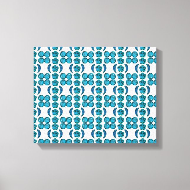 Sky Blue Pattern Canvas Print (Front)