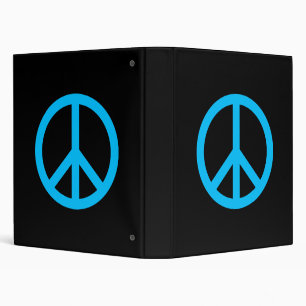 Sky Blue Peace Symbol Avery Binder
