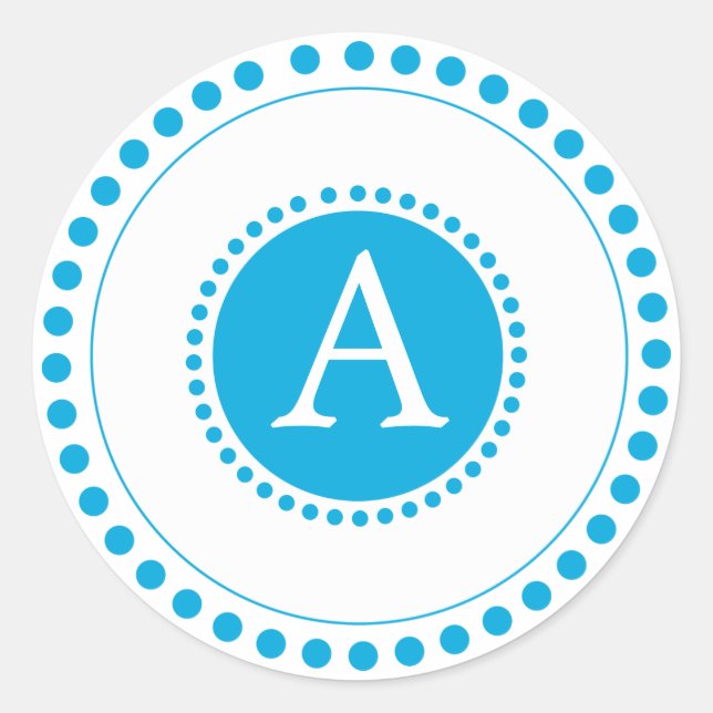 Sky Blue - Personalized envelope seals (Front)