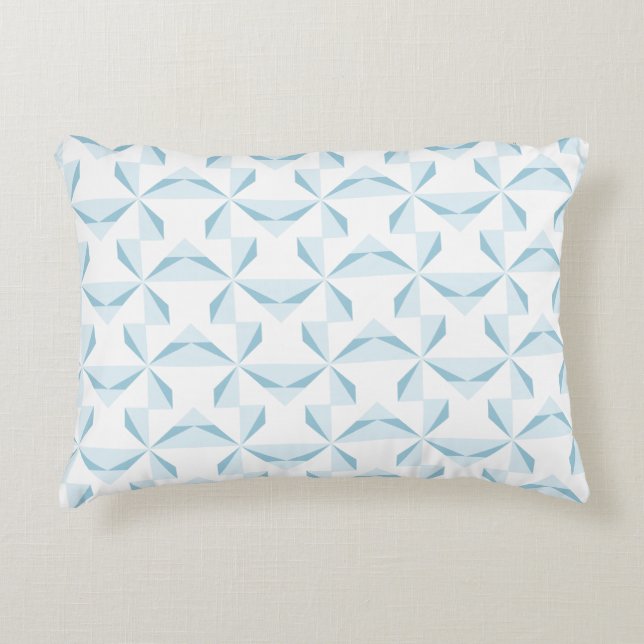 Sky Blue Pinwheels Accent Pillow (Front)